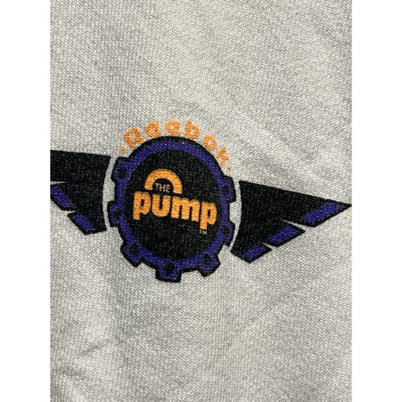 Vintage 90’s Reebok The Pump Crewneck Gray Sweatshirt Men’s One Size Fits All - Picture 5 of 9